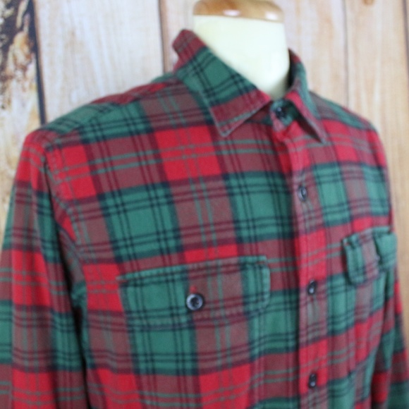 LL Bean Medium Fleece Lined Flannel Shirt Jacket - Picture 6 of 7